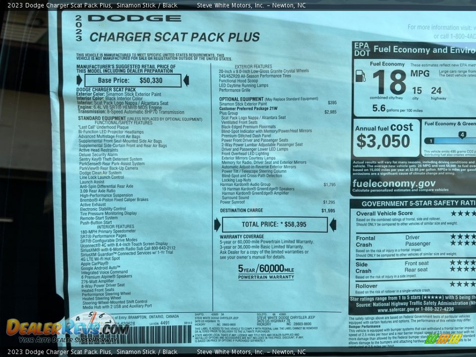 2023 Dodge Charger Scat Pack Plus Sinamon Stick / Black Photo #29