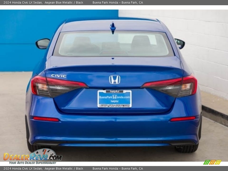 2024 Honda Civic LX Sedan Aegean Blue Metallic / Black Photo #5