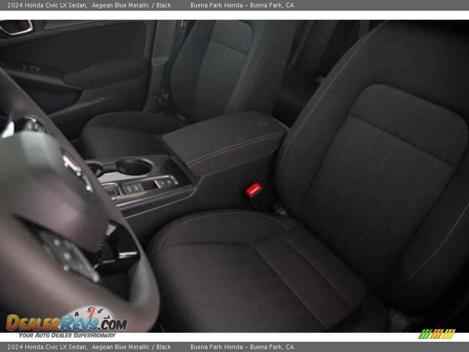 2024 Honda Civic LX Sedan Aegean Blue Metallic / Black Photo #24