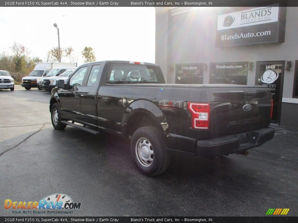 2018 Ford F150 XL SuperCab 4x4 Shadow Black / Earth Gray Photo #3