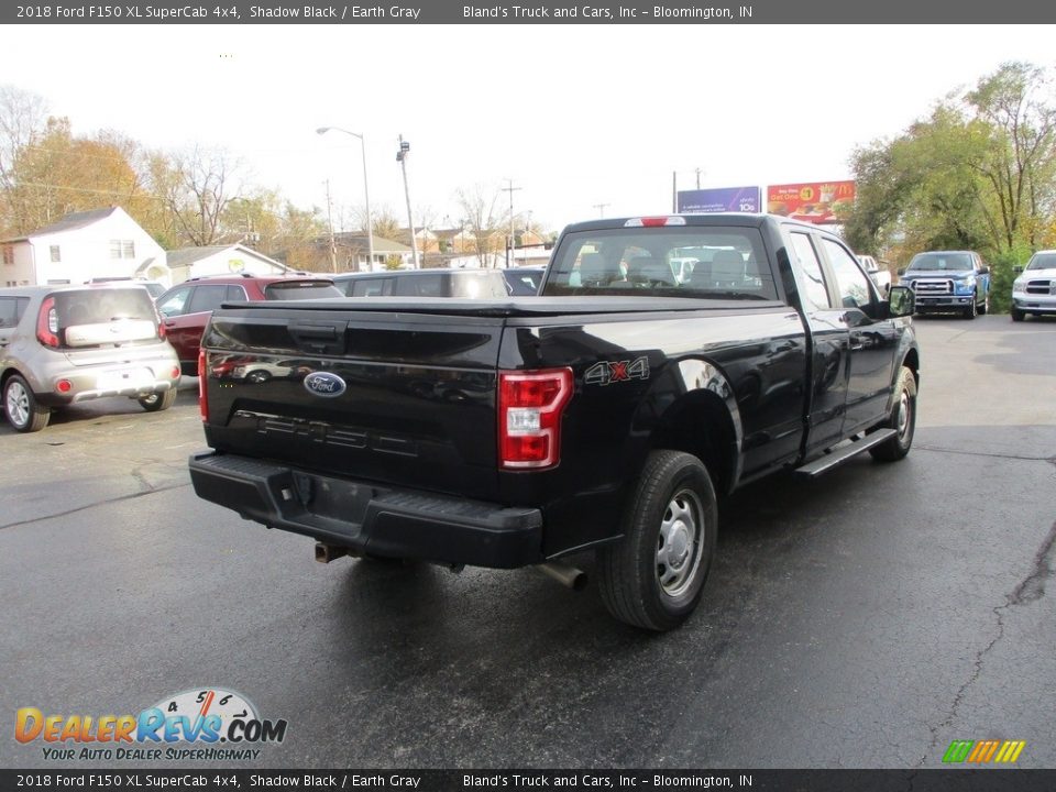 2018 Ford F150 XL SuperCab 4x4 Shadow Black / Earth Gray Photo #4