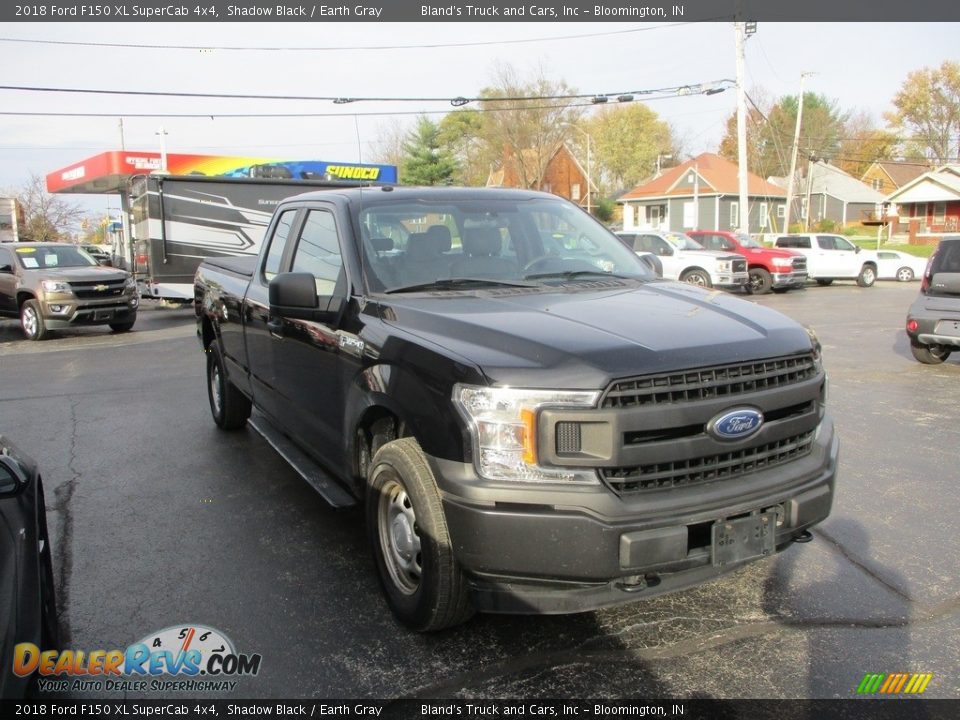 2018 Ford F150 XL SuperCab 4x4 Shadow Black / Earth Gray Photo #5