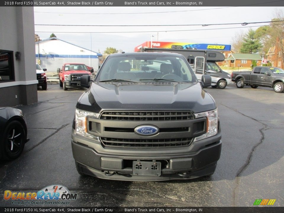 2018 Ford F150 XL SuperCab 4x4 Shadow Black / Earth Gray Photo #22