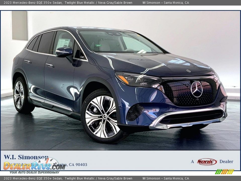 2023 Mercedes-Benz EQE 350+ Sedan Twilight Blue Metallic / Neva Gray/Sable Brown Photo #1