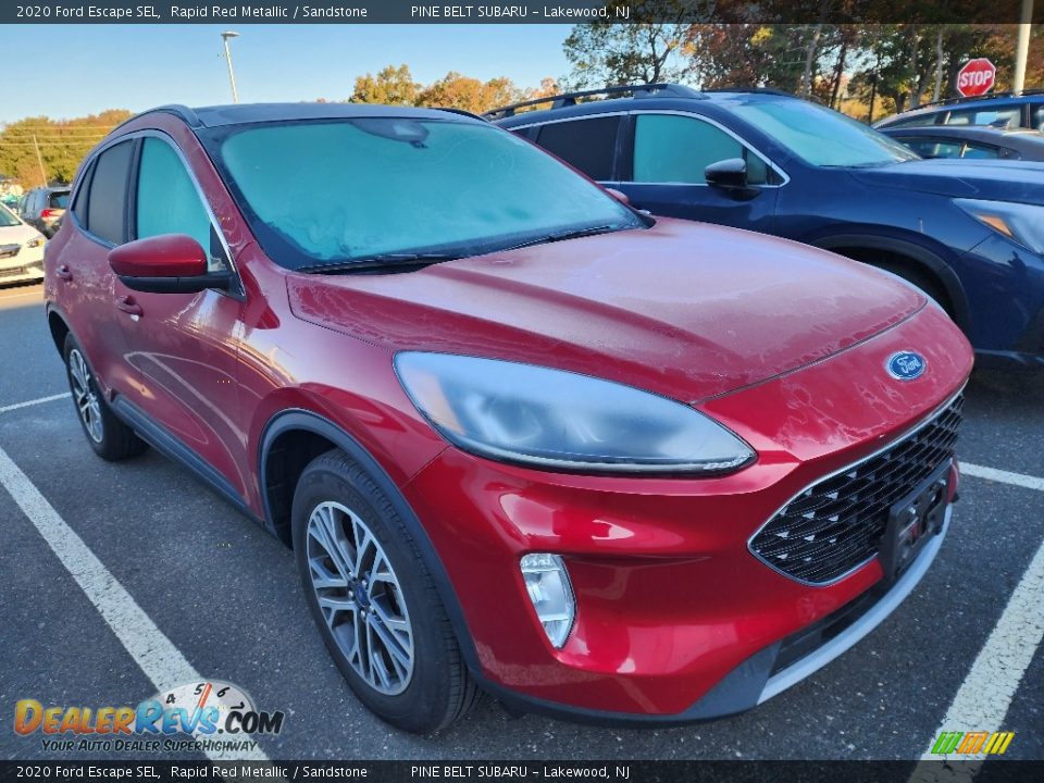 2020 Ford Escape SEL Rapid Red Metallic / Sandstone Photo #2