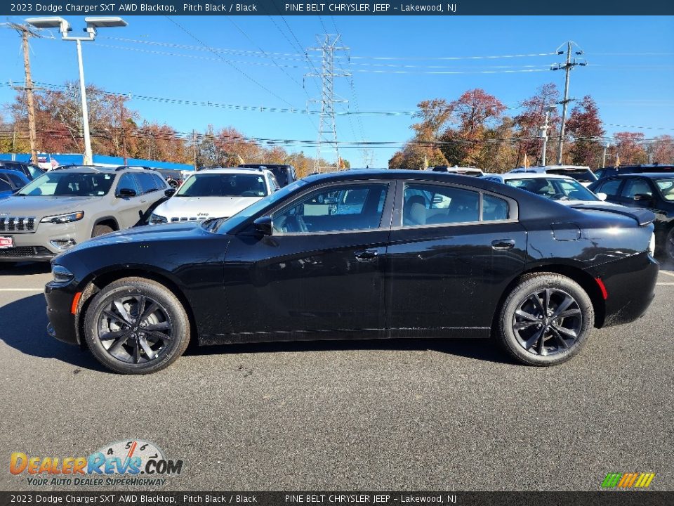 2023 Dodge Charger SXT AWD Blacktop Pitch Black / Black Photo #3