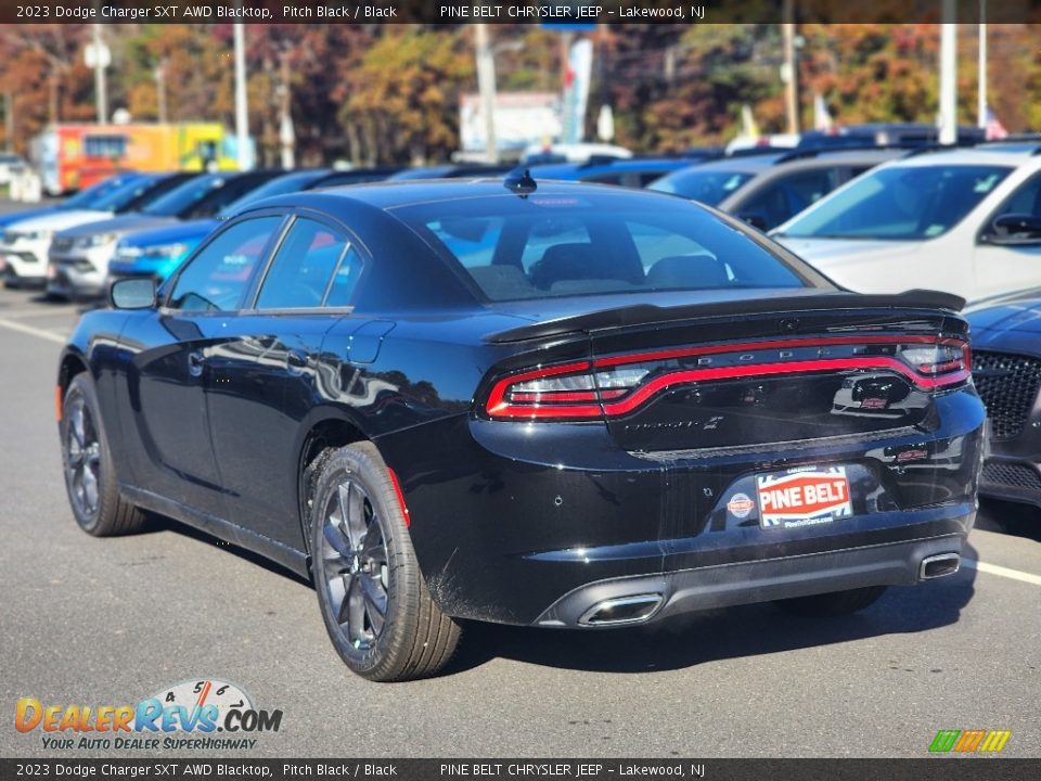 2023 Dodge Charger SXT AWD Blacktop Pitch Black / Black Photo #4