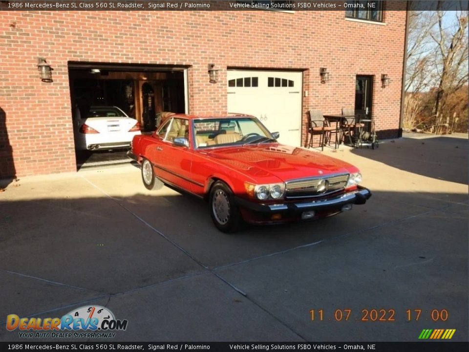 1986 Mercedes-Benz SL Class 560 SL Roadster Signal Red / Palomino Photo #26