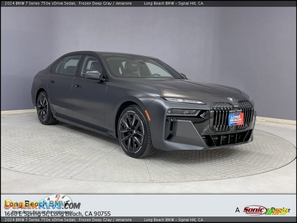 2024 BMW 7 Series 750e xDrive Sedan Frozen Deep Gray / Amarone Photo #1