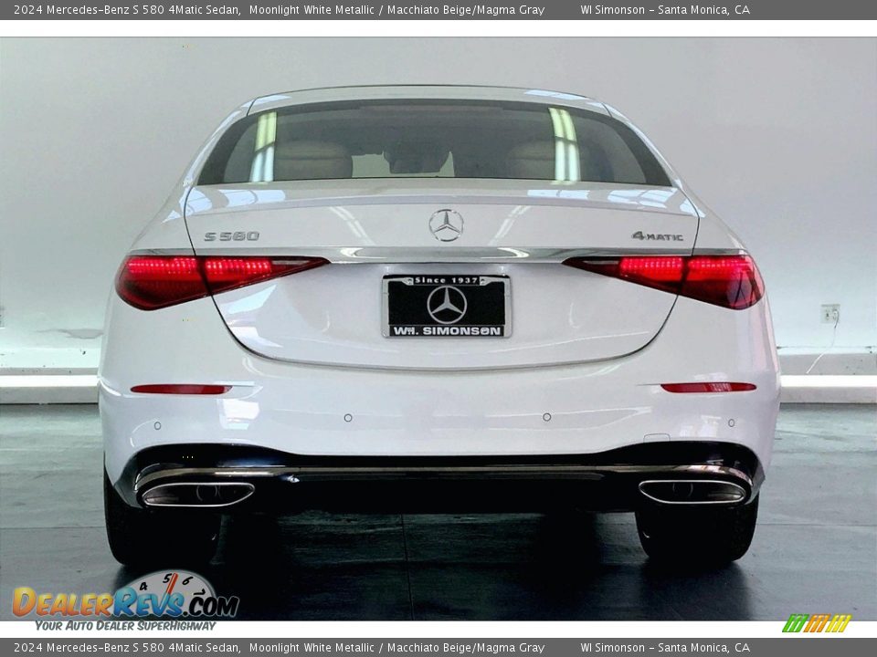 2024 Mercedes-Benz S 580 4Matic Sedan Moonlight White Metallic / Macchiato Beige/Magma Gray Photo #3