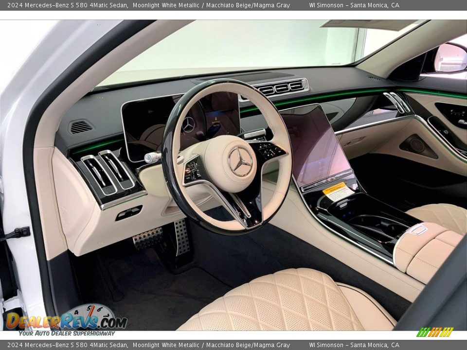 Macchiato Beige/Magma Gray Interior - 2024 Mercedes-Benz S 580 4Matic Sedan Photo #4