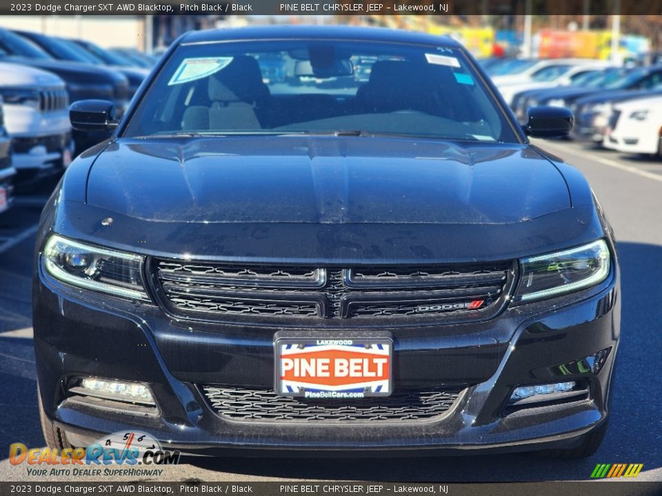 2023 Dodge Charger SXT AWD Blacktop Pitch Black / Black Photo #2