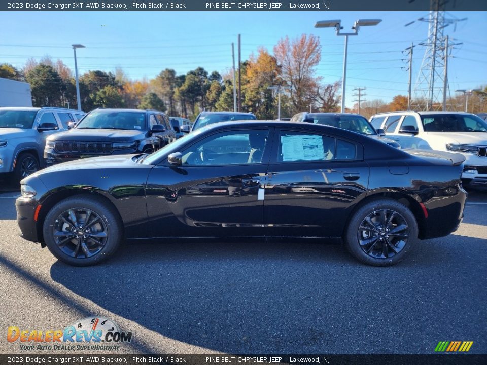 2023 Dodge Charger SXT AWD Blacktop Pitch Black / Black Photo #3