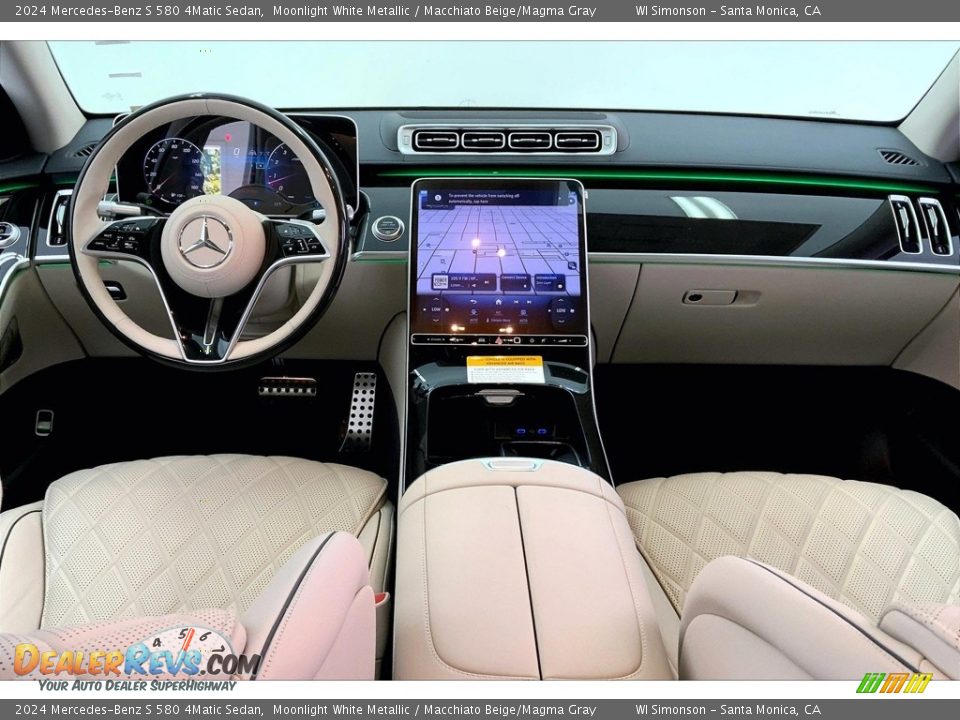 Macchiato Beige/Magma Gray Interior - 2024 Mercedes-Benz S 580 4Matic Sedan Photo #6