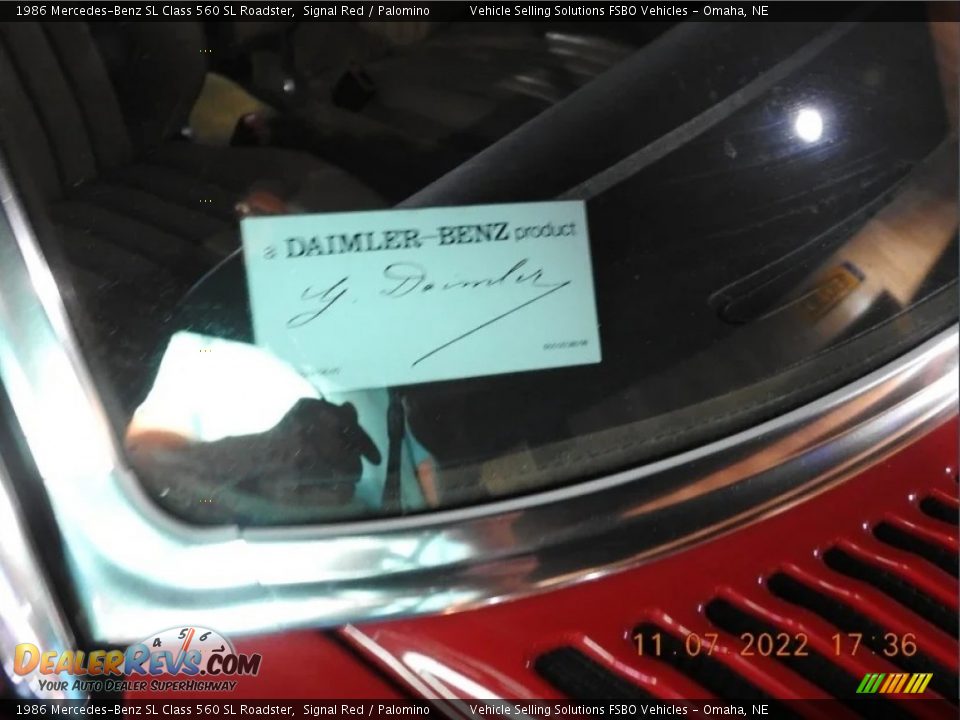 1986 Mercedes-Benz SL Class 560 SL Roadster Signal Red / Palomino Photo #34