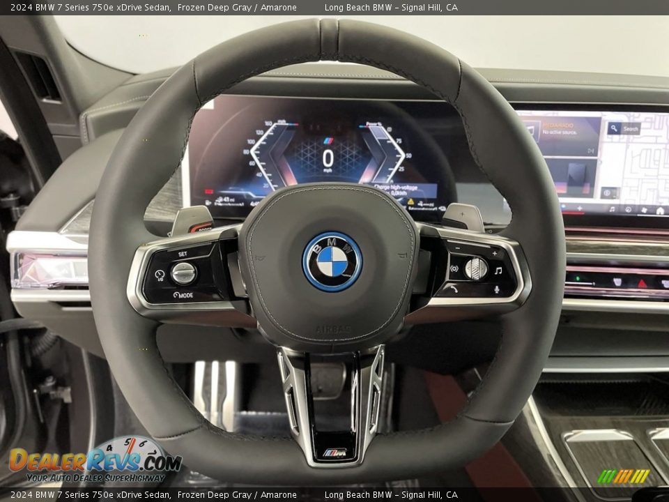 2024 BMW 7 Series 750e xDrive Sedan Steering Wheel Photo #13
