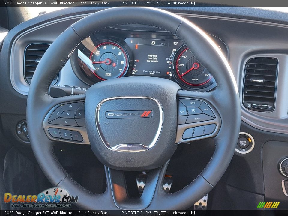 2023 Dodge Charger SXT AWD Blacktop Pitch Black / Black Photo #14