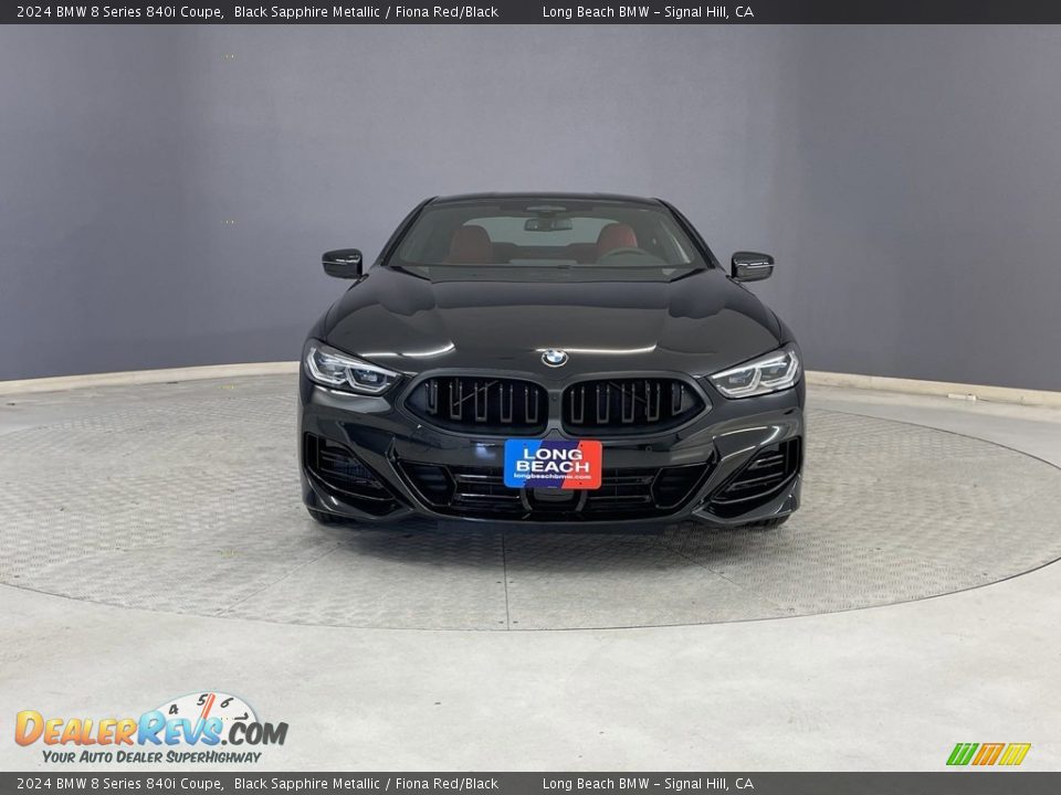 2024 BMW 8 Series 840i Coupe Black Sapphire Metallic / Fiona Red/Black Photo #2