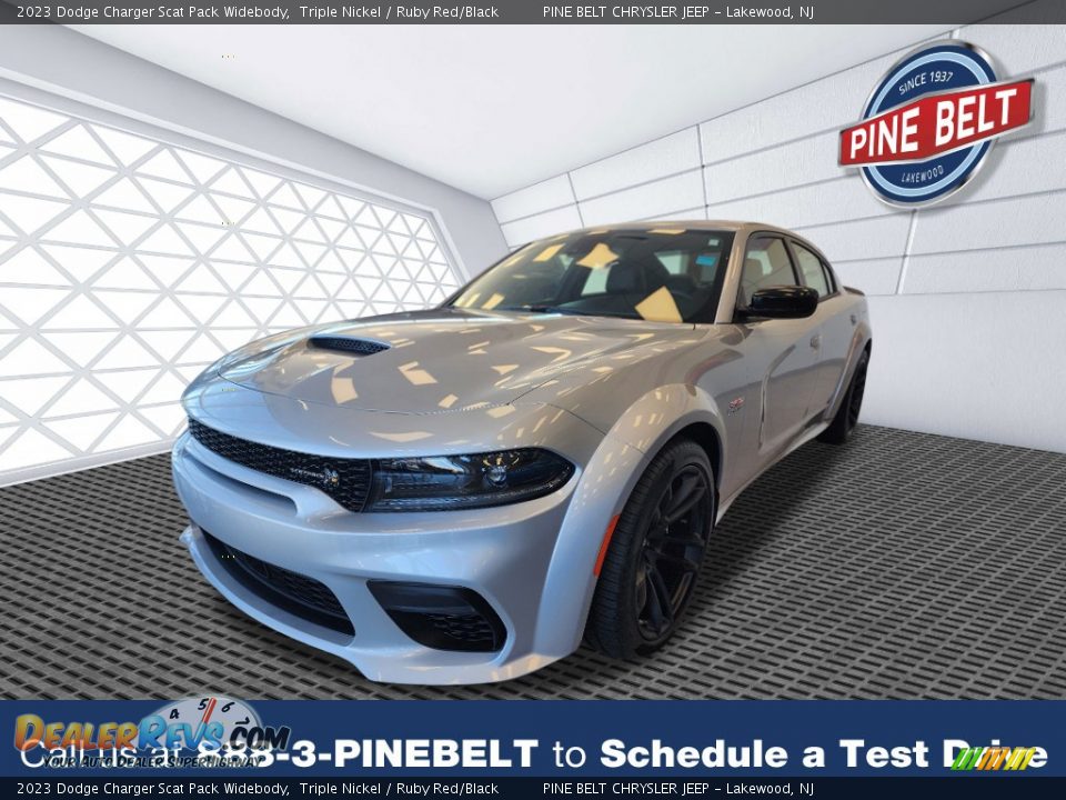 2023 Dodge Charger Scat Pack Widebody Triple Nickel / Ruby Red/Black Photo #1