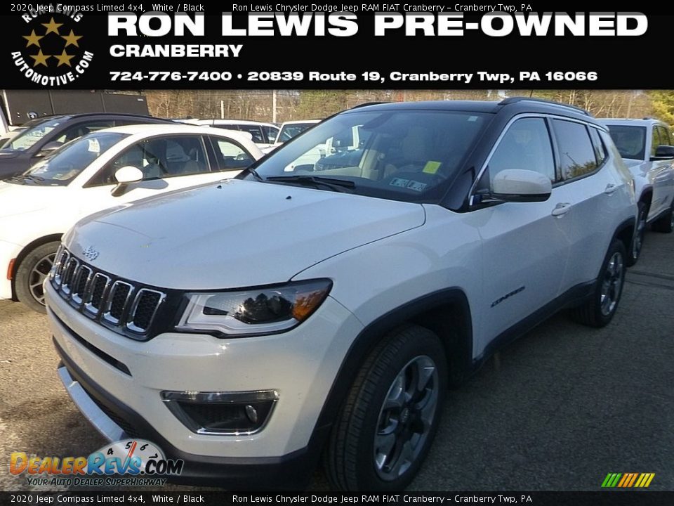 2020 Jeep Compass Limted 4x4 White / Black Photo #1