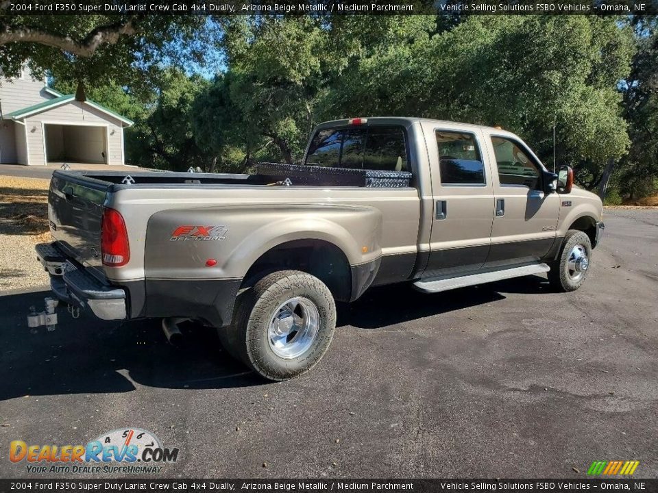 2004 Ford F350 Super Duty Lariat Crew Cab 4x4 Dually Arizona Beige Metallic / Medium Parchment Photo #5