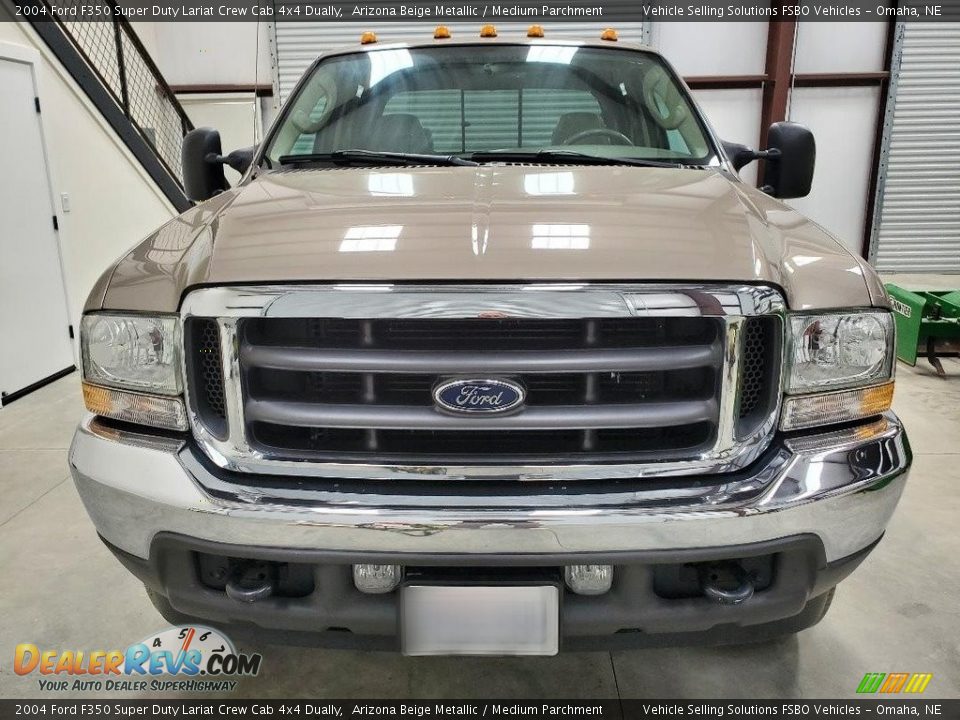 2004 Ford F350 Super Duty Lariat Crew Cab 4x4 Dually Arizona Beige Metallic / Medium Parchment Photo #7