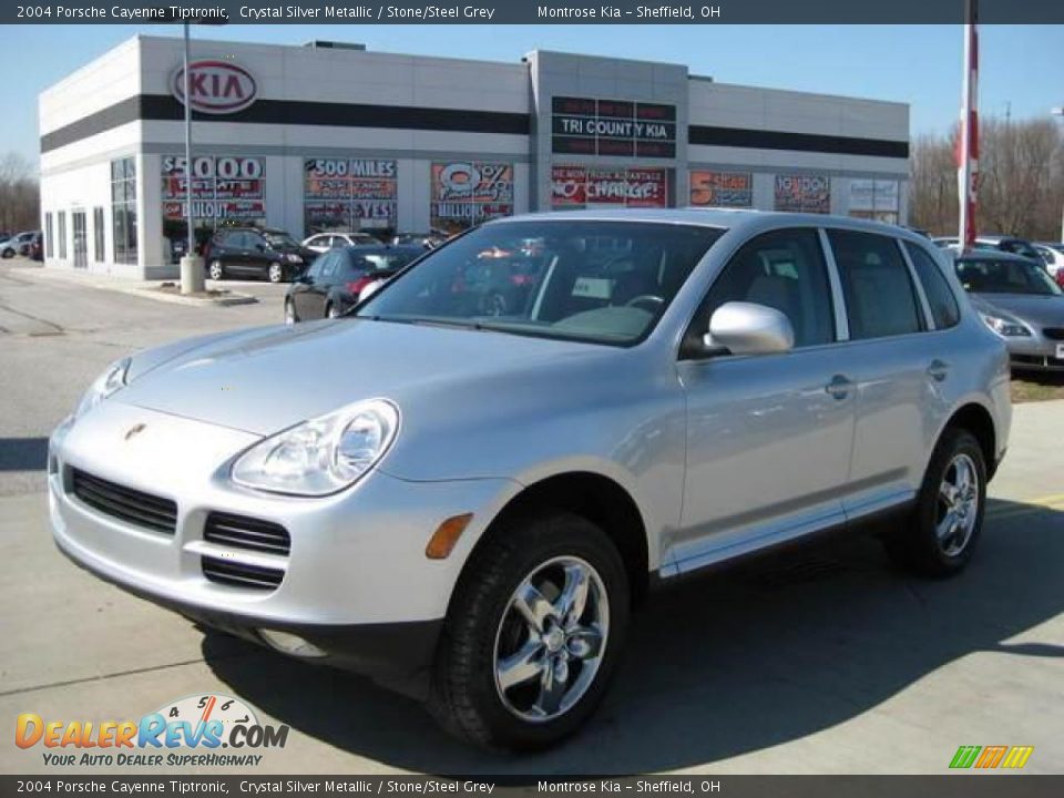 2004 Porsche Cayenne Tiptronic Crystal Silver Metallic / Stone/Steel Grey Photo #1