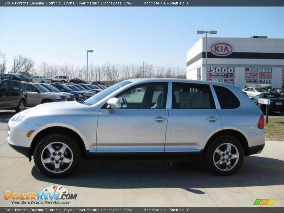 2004 Porsche Cayenne Tiptronic Crystal Silver Metallic / Stone/Steel Grey Photo #8