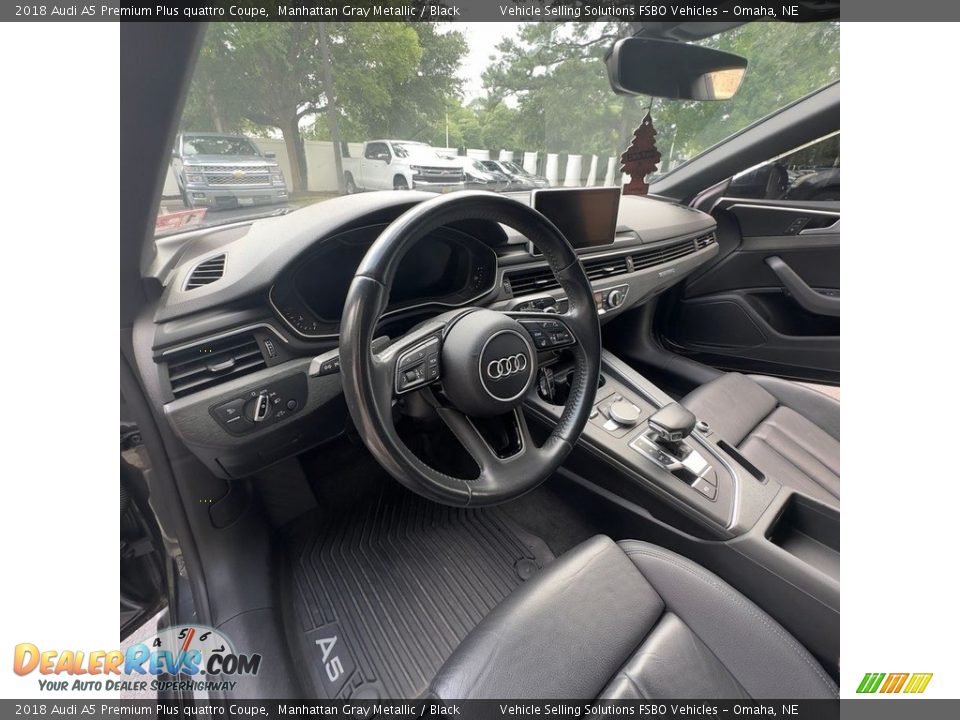 Black Interior - 2018 Audi A5 Premium Plus quattro Coupe Photo #6