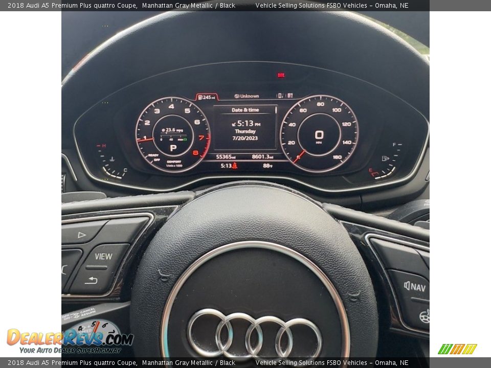 2018 Audi A5 Premium Plus quattro Coupe Gauges Photo #8