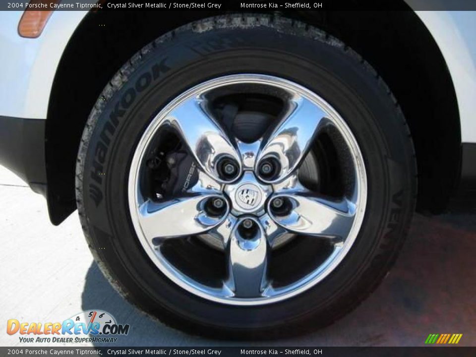 2004 Porsche Cayenne Tiptronic Crystal Silver Metallic / Stone/Steel Grey Photo #27