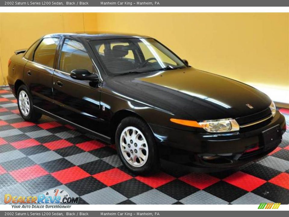 2002 Saturn L Series L200 Sedan Black / Black Photo #1
