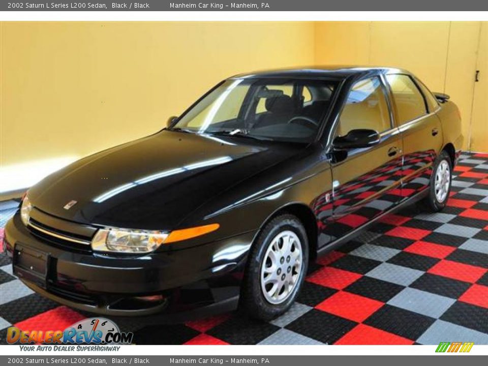 2002 Saturn L Series L200 Sedan Black / Black Photo #3