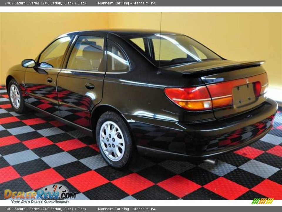 2002 Saturn L Series L200 Sedan Black / Black Photo #4