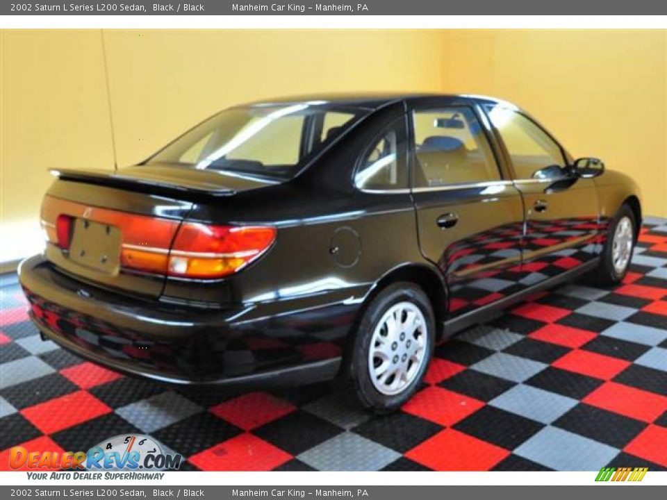 2002 Saturn L Series L200 Sedan Black / Black Photo #6