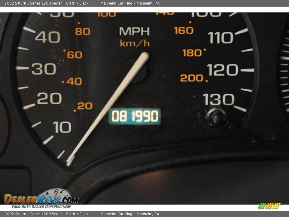 2002 Saturn L Series L200 Sedan Black / Black Photo #9