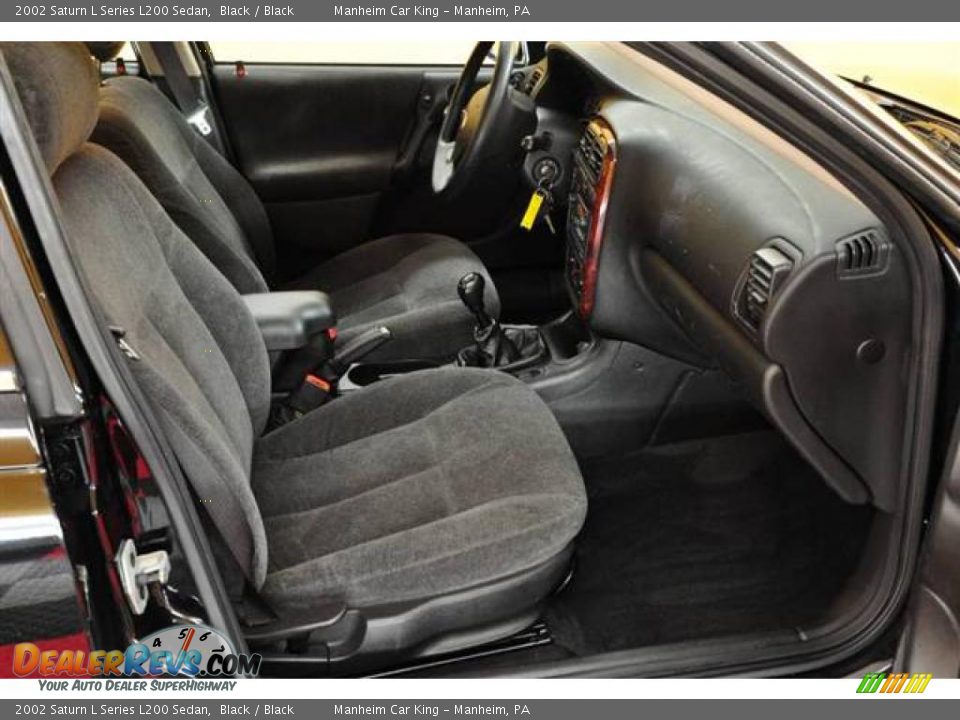 2002 Saturn L Series L200 Sedan Black / Black Photo #17