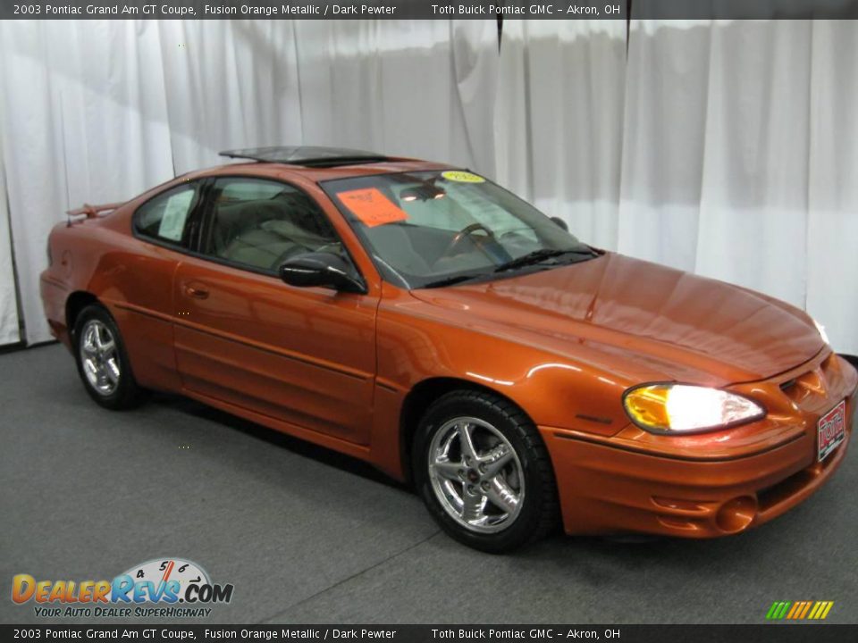 2003 Pontiac Grand Am GT Coupe Fusion Orange Metallic / Dark Pewter Photo #1