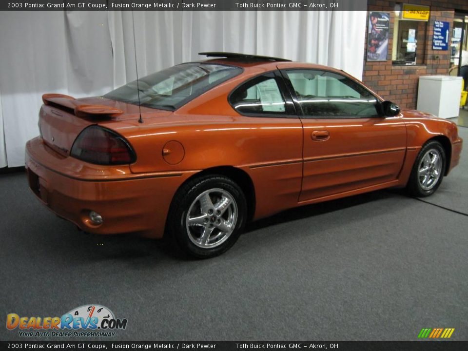 2003 Pontiac Grand Am GT Coupe Fusion Orange Metallic / Dark Pewter Photo #3