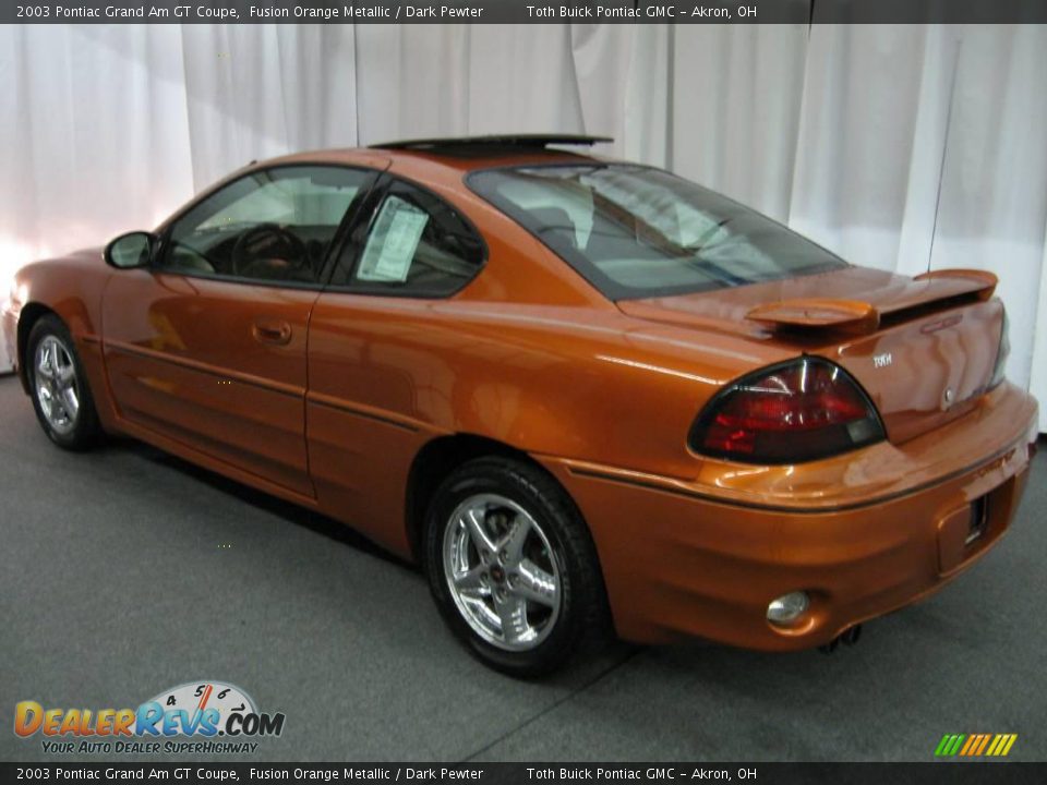 2003 Pontiac Grand Am GT Coupe Fusion Orange Metallic / Dark Pewter Photo #4