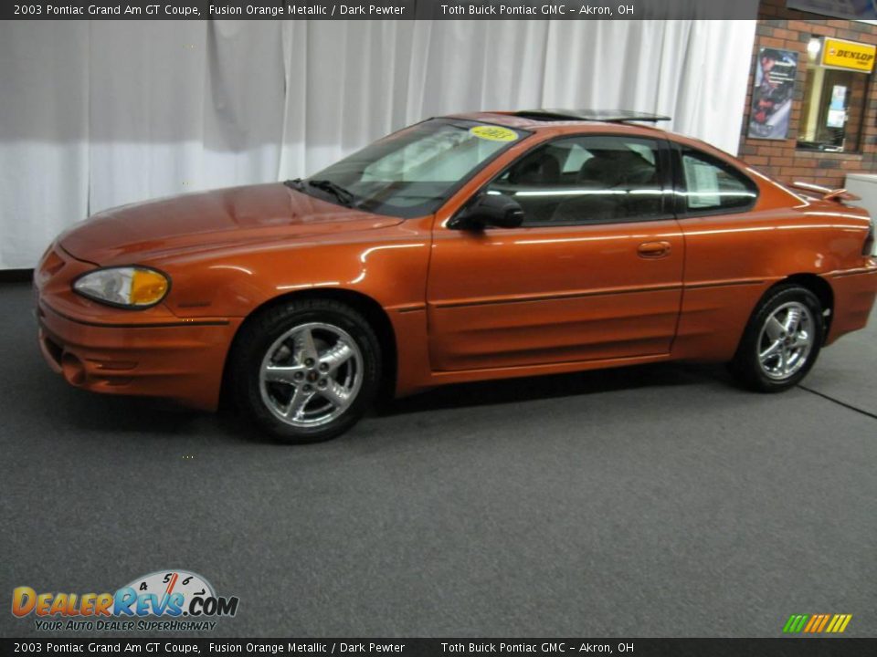 2003 Pontiac Grand Am GT Coupe Fusion Orange Metallic / Dark Pewter Photo #6