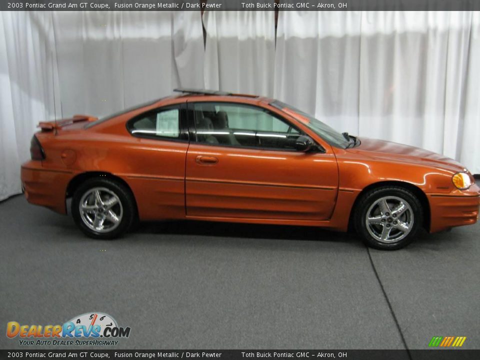 2003 Pontiac Grand Am GT Coupe Fusion Orange Metallic / Dark Pewter Photo #13