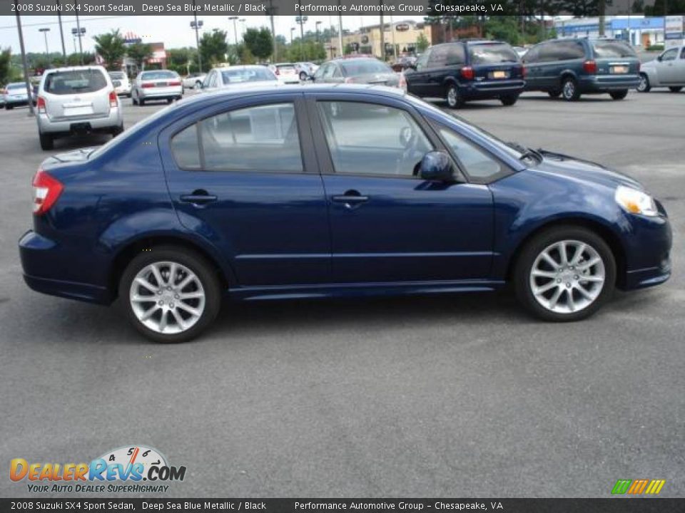 2008 Suzuki SX4 Sport Sedan Deep Sea Blue Metallic / Black Photo #5