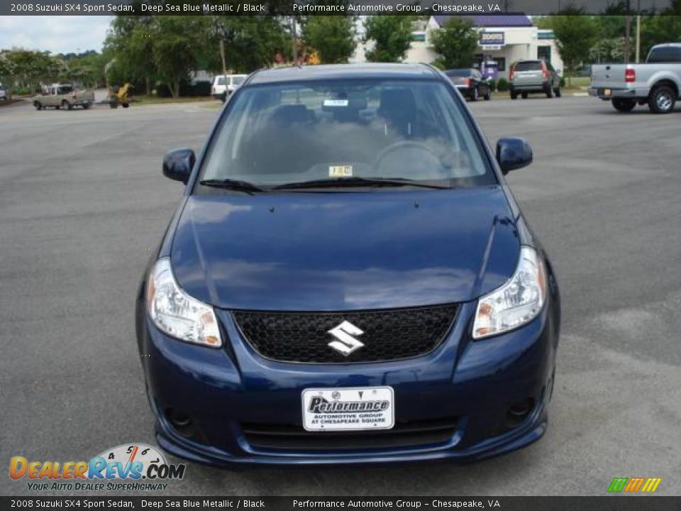 2008 Suzuki SX4 Sport Sedan Deep Sea Blue Metallic / Black Photo #7