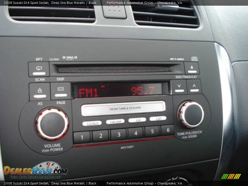 2008 Suzuki SX4 Sport Sedan Deep Sea Blue Metallic / Black Photo #11