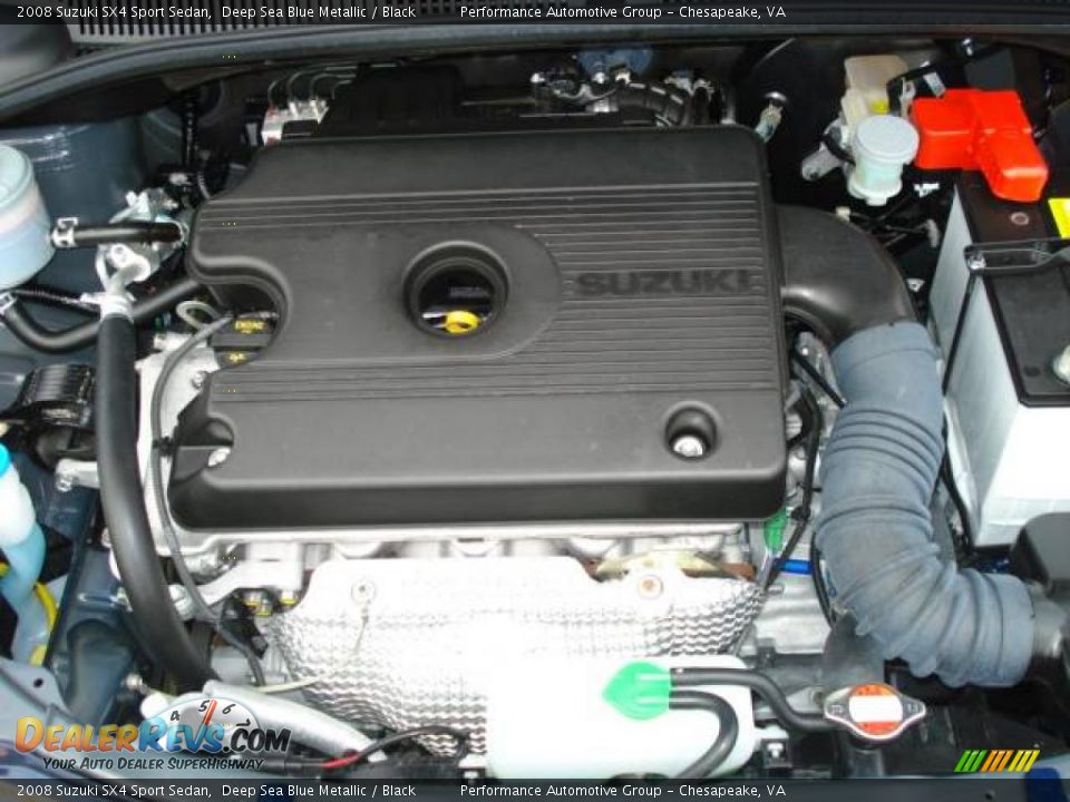 2008 Suzuki SX4 Sport Sedan Deep Sea Blue Metallic / Black Photo #16