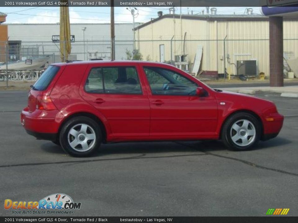 2001 Volkswagen Golf GLS 4 Door Tornado Red / Black Photo #2