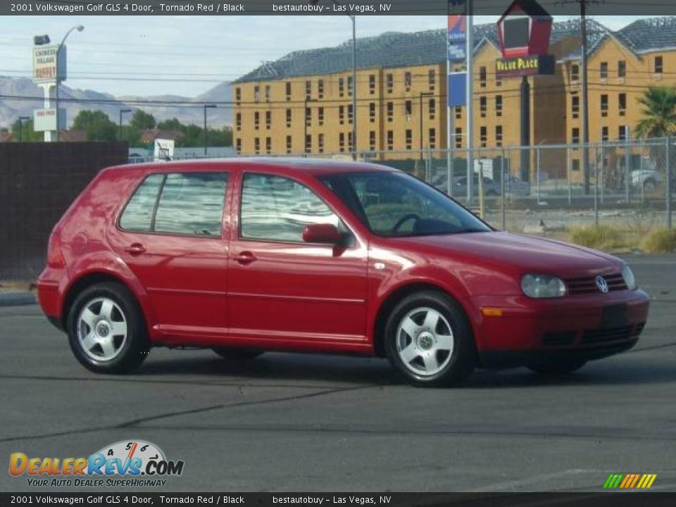 2001 Volkswagen Golf GLS 4 Door Tornado Red / Black Photo #4