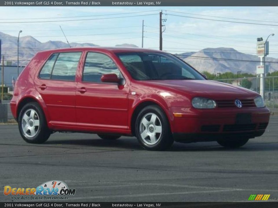 2001 Volkswagen Golf GLS 4 Door Tornado Red / Black Photo #5