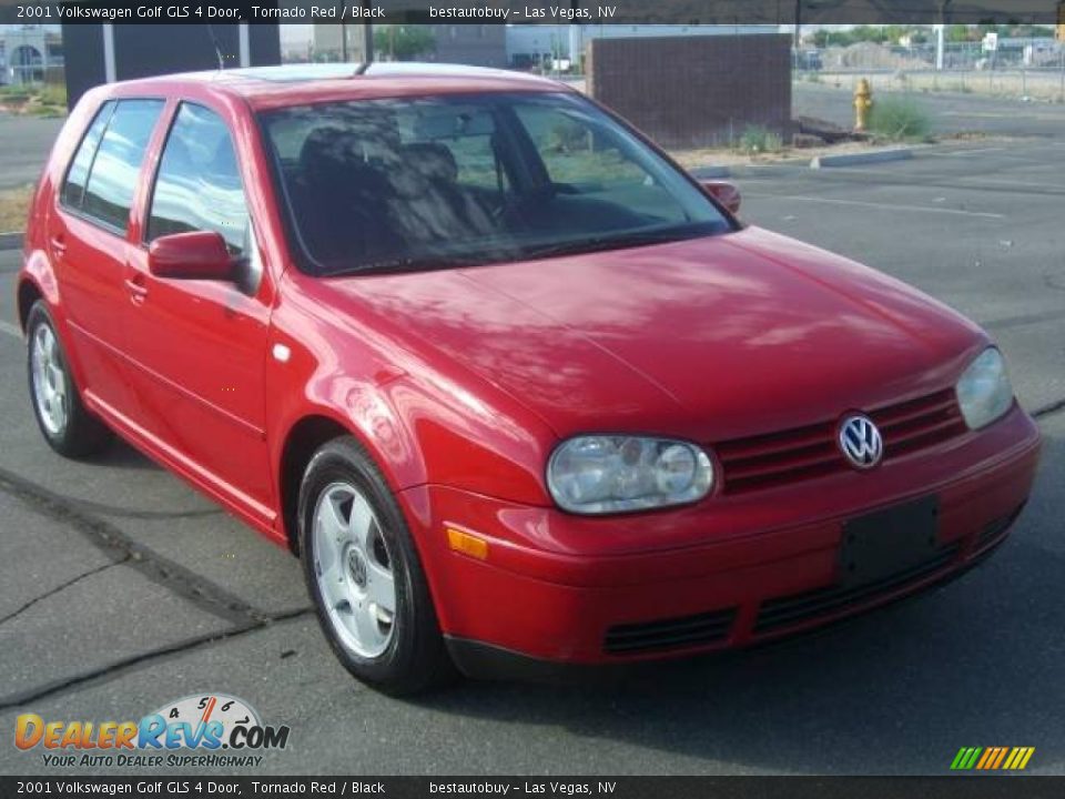 2001 Volkswagen Golf GLS 4 Door Tornado Red / Black Photo #6